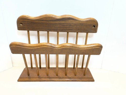 Vintage pew rack wood - pew,