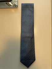 Men’s Alain Figaret Petrol Blue Silk Tie- Pristine Condition RRP £90