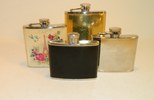 Hip flasks vintage assorted - hip,