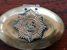 WW1 Brass tobacco tin snuff box Royal Army Service Corps Trench Art RASC Badge 