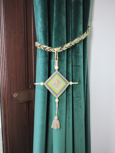 Curtain tie back mandala - curtain,