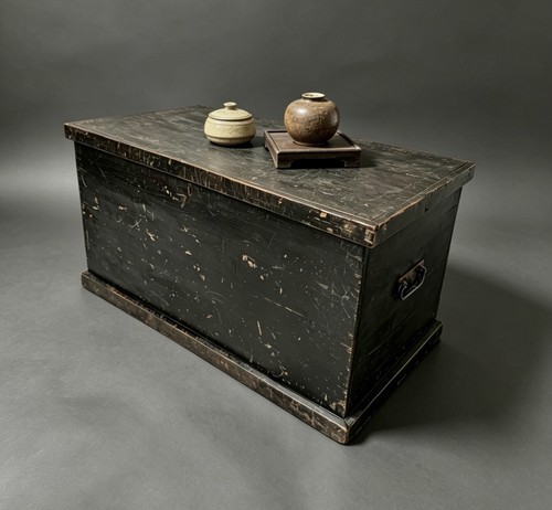 Antique pine black painted - antique,