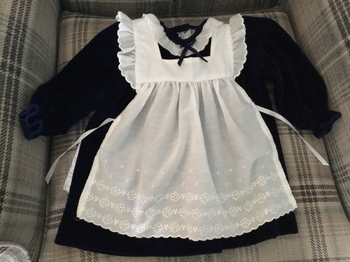 Vintage royal blue velvet - royal, baby