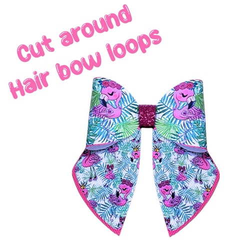 Canvas cut around bow loops - canvas,