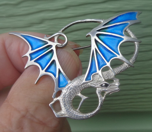 Pat cheney dragon brooch 925 - dragon,