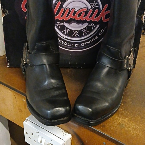 Men leather worn once - leather,