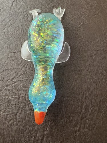 Blue glittery swishy goose - swishy,