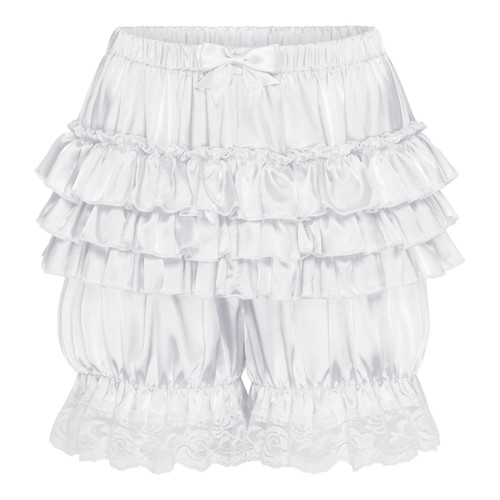 Satini sissy ruffled victorian - ruffled,