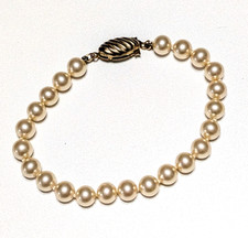 Champagne Faux Pearl Bracelet