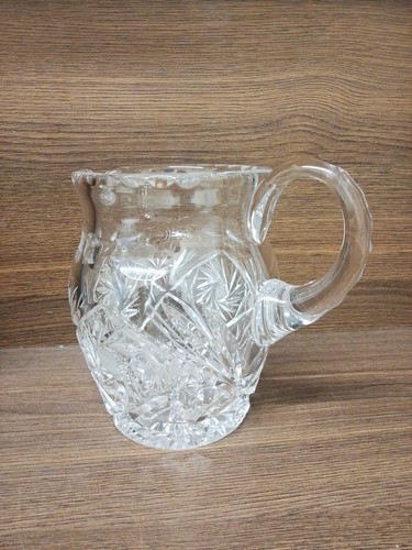 Heavy cut crystal jug - crystal,