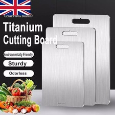 Titanium Cutting Board Double-Sided Titanium Chopping Boards for Kitchen Camping