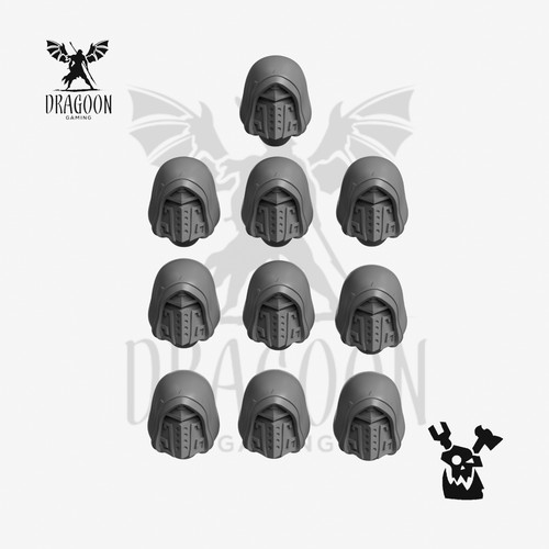 Space knight hooded helmets - space,