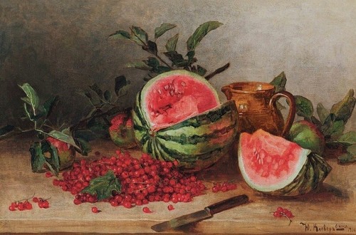 Still life with watermelon - still,