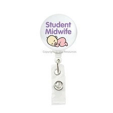 Cute Baby Student Midwife ID Badge Reel Card Or Key Holder - NHS Christmas Gift