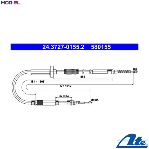 Cable pull parking brake - cable,