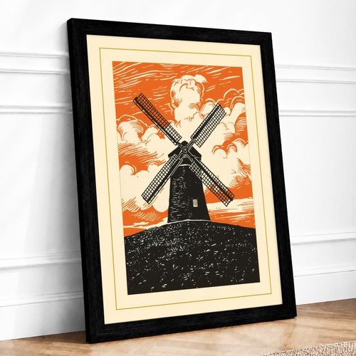 Windmill dawn vintage - windmill, at