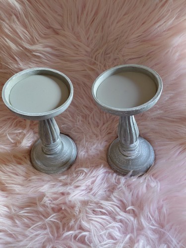 Pair grey wooden - pair,