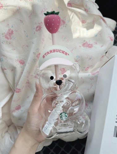 Starbucks pink bearista glass - starbucks,