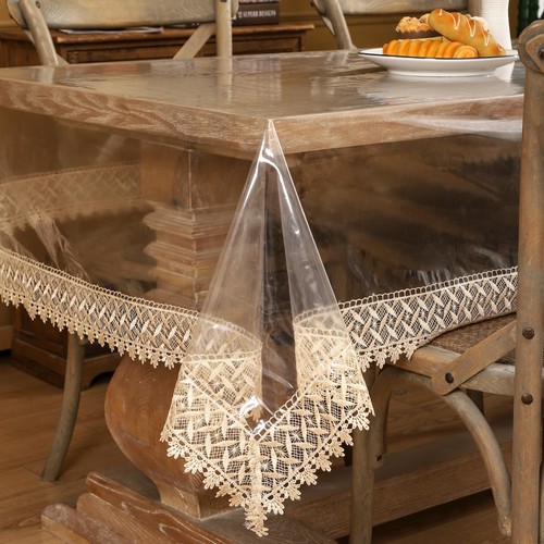Clear vinyl tablecloth - clear,