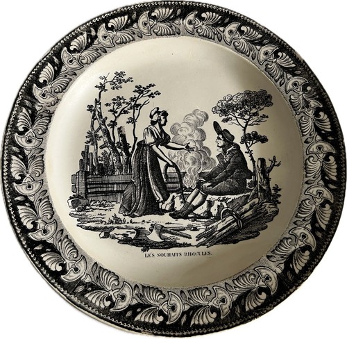 C1800 french montereau plate - montereau,