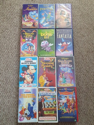 Vhs videos x12 disney classics - vhs,