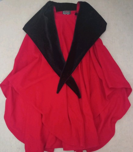 Molina red hooded cape - hooded, cape/cloak