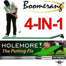Golf Putting Mat Boomerang Training Aid PuttOut Pressure Putt Holemore NEW BOXED