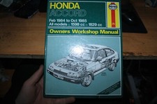 FEB 1984-OCT 85 HONDA ACCORD HAYNES OWNERS WORKSHOP MANUAL