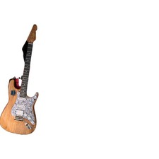 HandBuilt Strat type Electric Guitar and Gig Bag. Lovely design on Scratch Plate