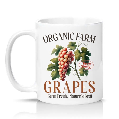 Organic farm grapes open - open, daily