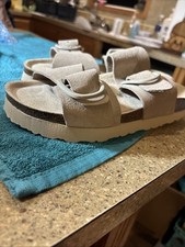 Bio Green Tan Sandals Size 7.5