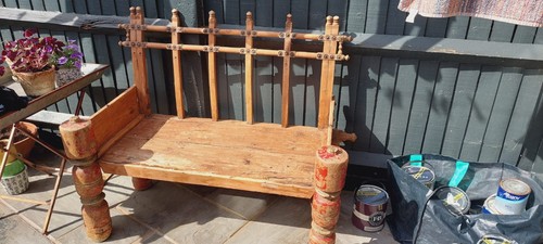 Antique bench from india - bench,