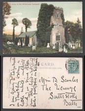 St John In The Wilderness, Exmouth Devon Valentines Postcard. Sidmouth 1904