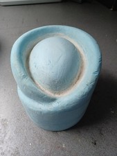 Millinery hat block, styrofoam crown, 23"