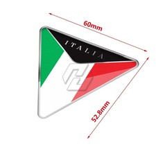 Italia Flag 3D Gel Decal Ducati Aprilia MV Agusta Vespa Piaggio
