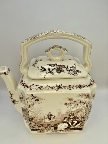 Antique masons watteau brown - antique,