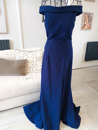 Sherri hill blue - satin, off