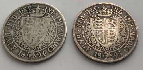 Silver half crowns - silver,