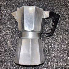 Pezzetti 6 Cup Stove Top Espresso Maker 300 ml - Used - Silver - Vintage