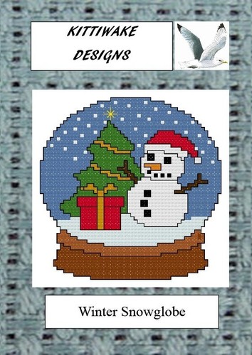 Winter snowglobe cross stitch - snowglobe,