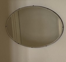 Vintage 1950s Oval Bevel Edge