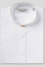S4 Mens White Nehru Mandarin Style Collar Wedding Evening Formal Dress Shirt
