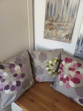 Set Of 3 New, Handmade Cushion Covers.  In Harlequin "Kerria" Fabric 100% Cotton