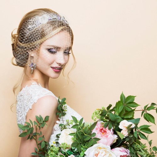 Birdcage veil wedding bride - veil,