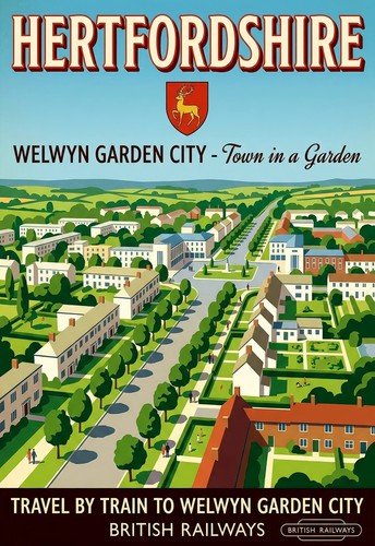 British travel poster - , print