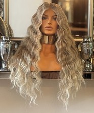 Blonde Curly Lace Front Platinum Blonde Wig Lace Wig  Lightweight Natural Wig