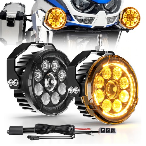Pair motorcycle led headlight - led,