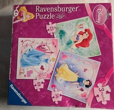 Disney Princess Ravensburger Puzzle (3 Puzzles In 1) Complete