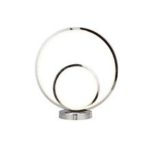 Chrome Crystal LED Modern Table Lamp Circular Light Sasha - Ex Display Unboxed