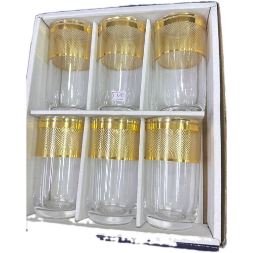 Set gold clear glass - set,